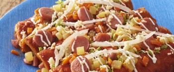 Enchiladas mineras de salchicha Chimex con papa Enchiladas mineras de salchicha Chimex con papa