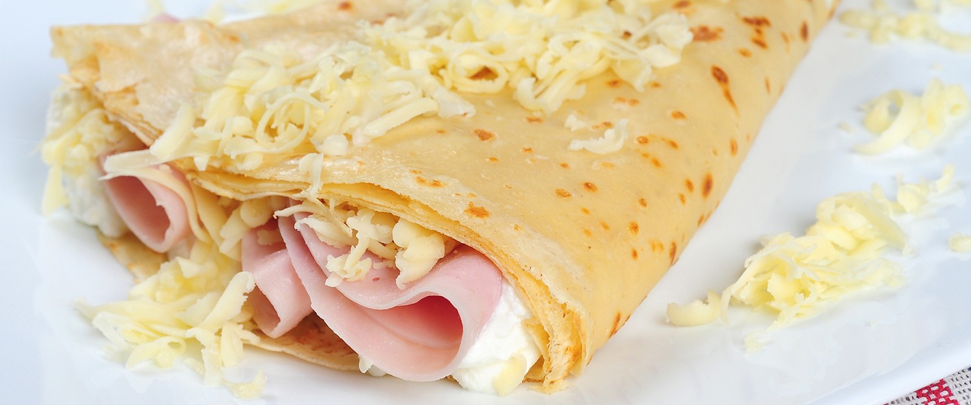 Crepas de jamón y queso Crepas de jamón y queso