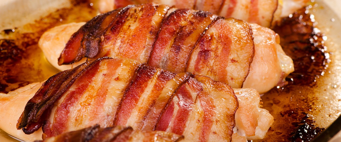 Pechuga envuelta en tocino