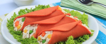 Rollos de Salchichón Chimex Rellenos de Ensalada de Pollo