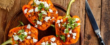 Pimientos Morrones de Chorizo Casero Chimex con arroz