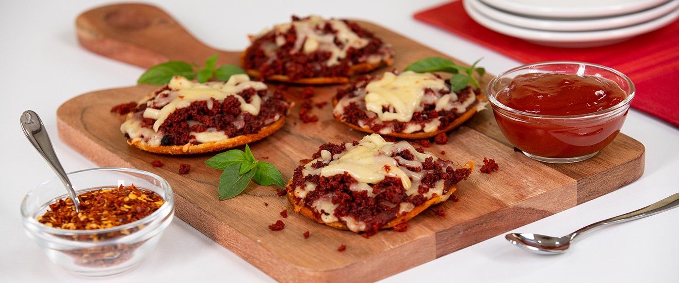 Mini pizzas con Chorizo Tradicional Chimex