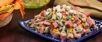 Rajas Cremosas con Pierna Navideña Chimex