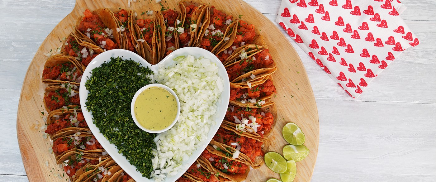 Tacorazón de San Valentín con Chorizo de Soya Chimex