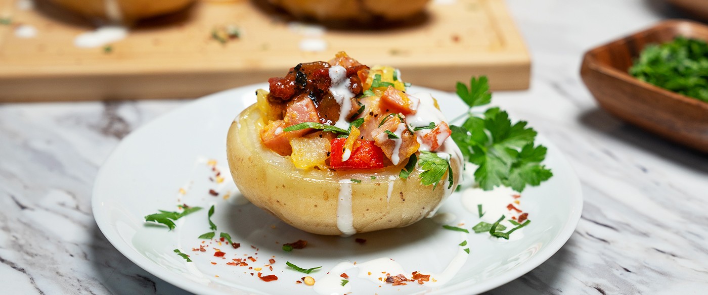 Papas Rellenas de Pierna Chimex